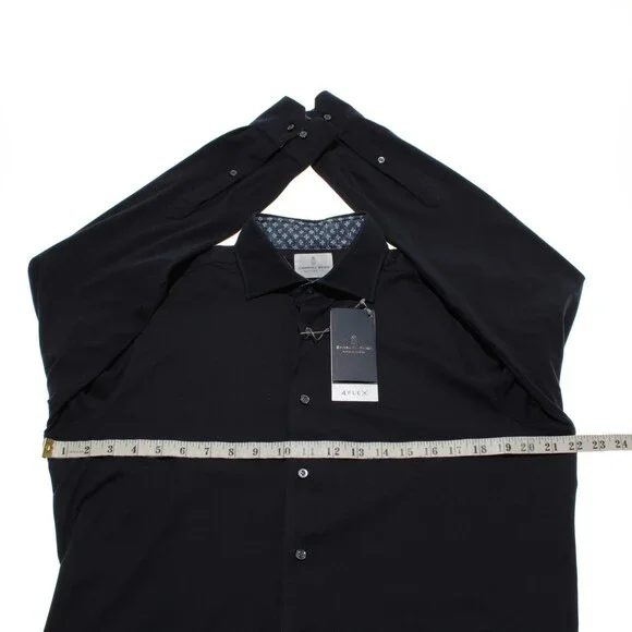 Emanuel Berg NWT Byron Casual Button Down Shirt Size 40 15.75 M in Blue Cotton